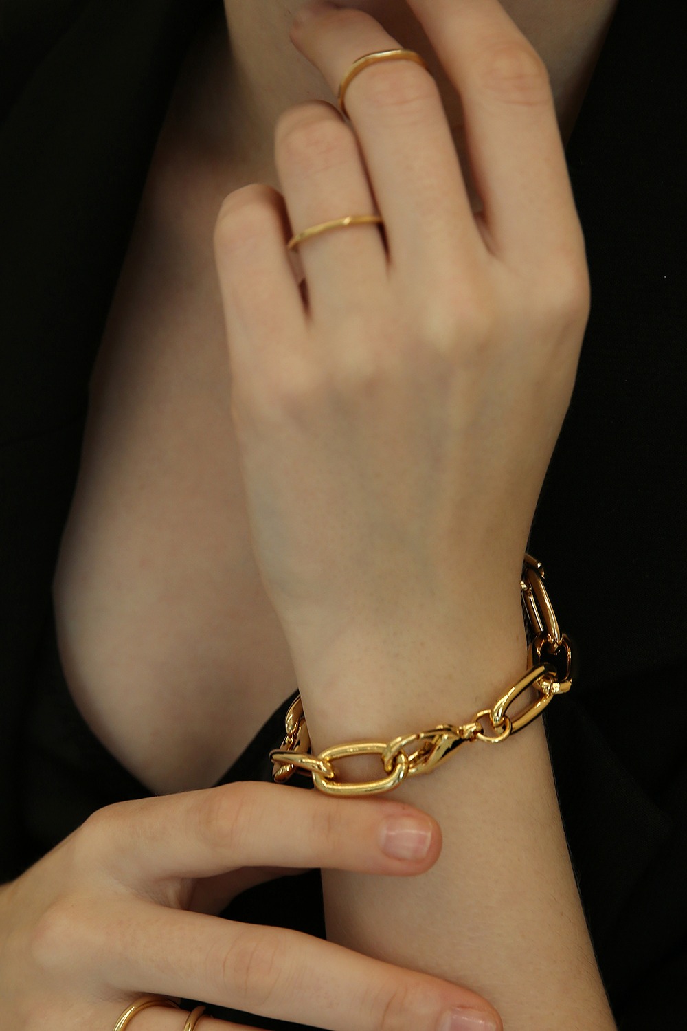 [마마무 화사 착용]chain bracelet B001