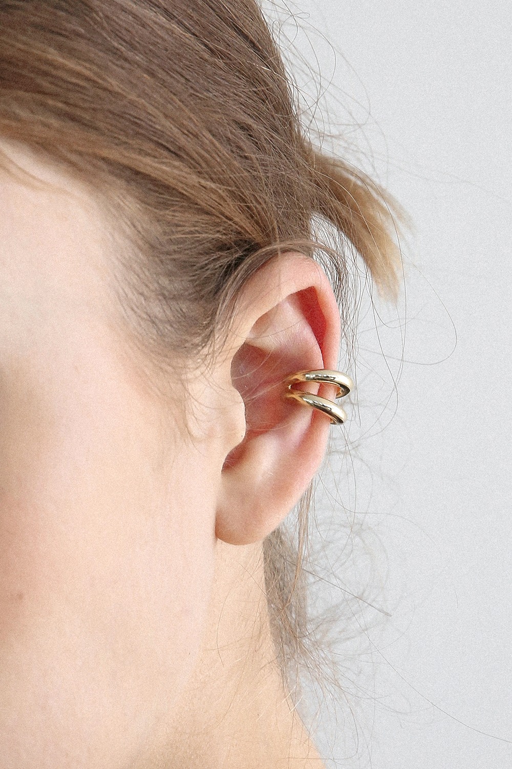 [윤두준]double ring ear cuff C018