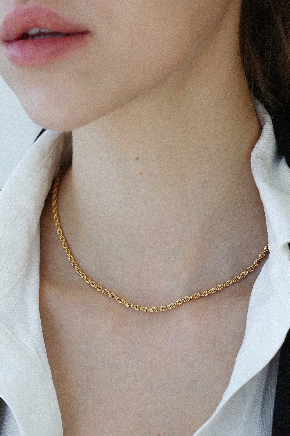 [리정]twist chain necklace N025