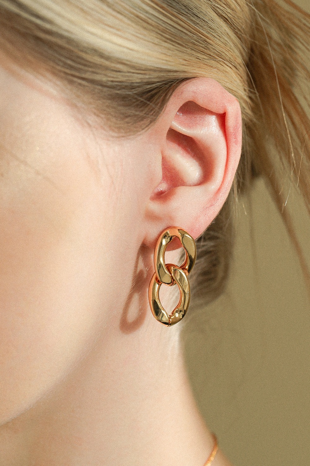 [오연서]double chain earring E051