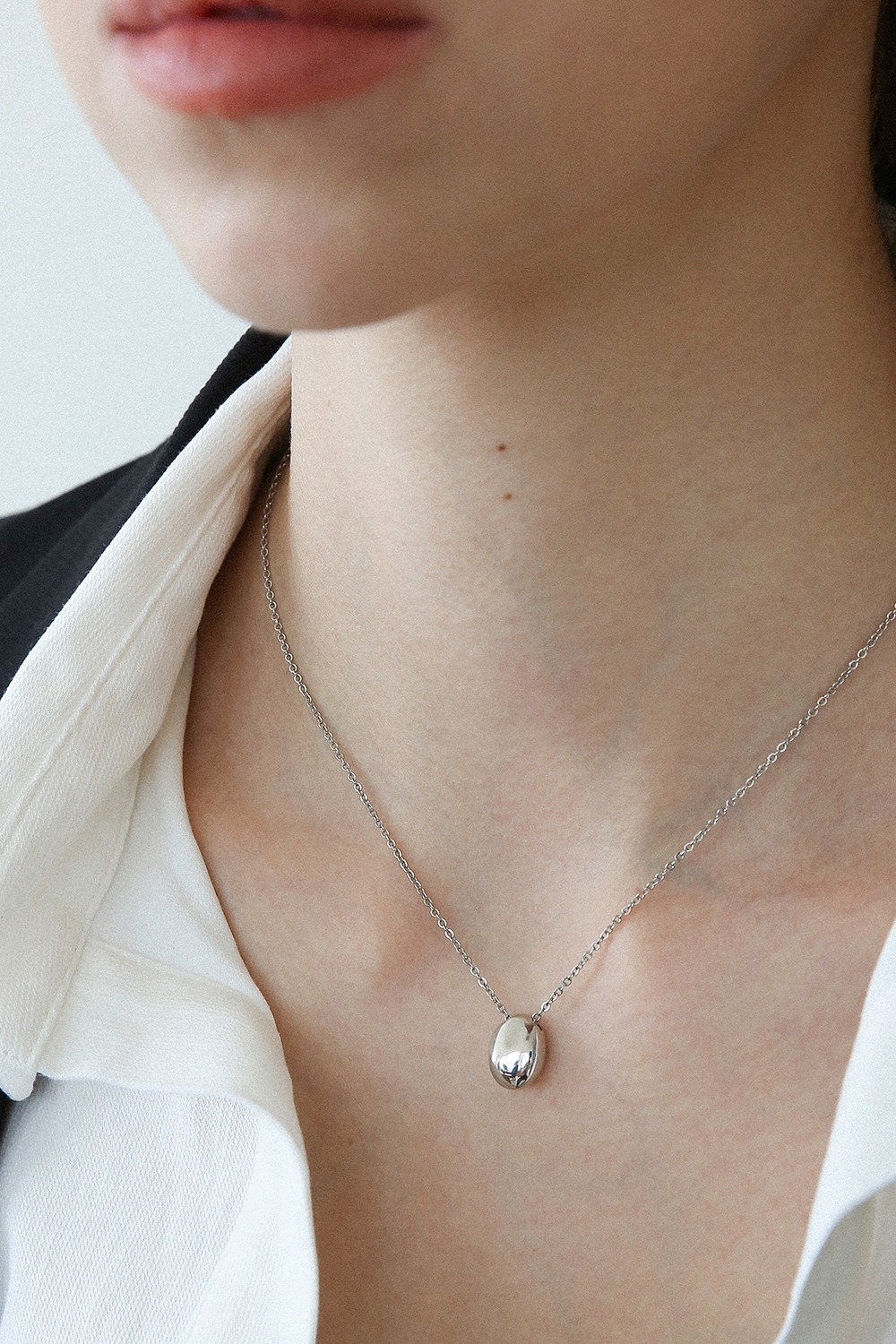 [여자아이들 미연]stone pendant necklace N028